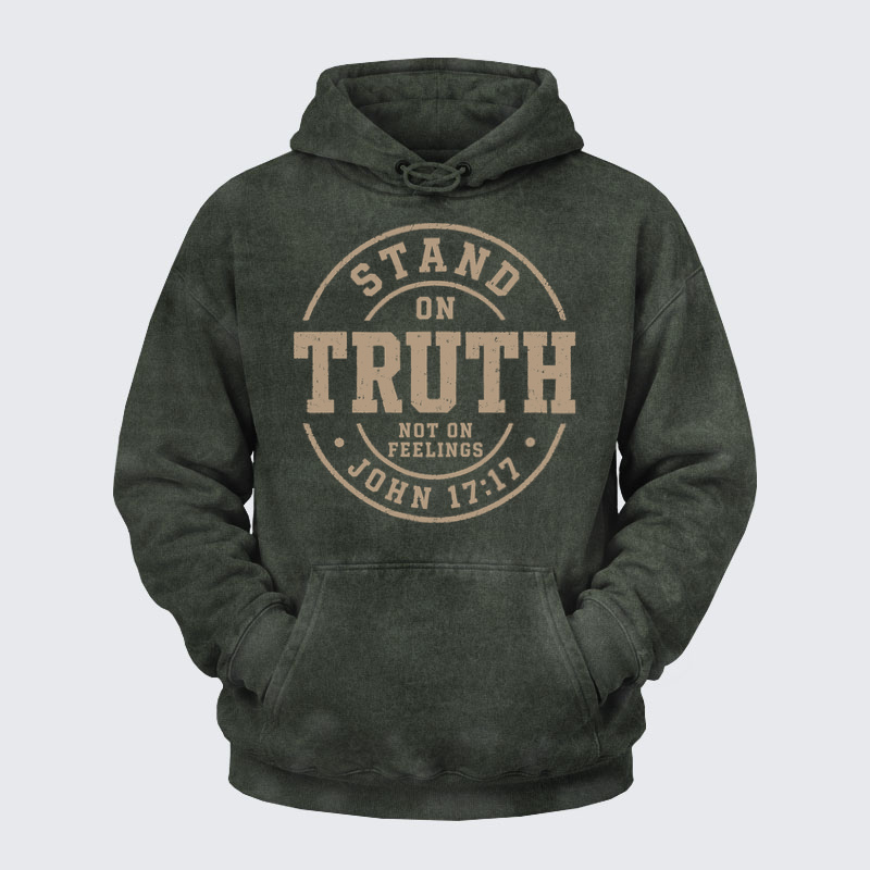 Deus VultWashed Hoodie- Stand On Truth Not On Feelings