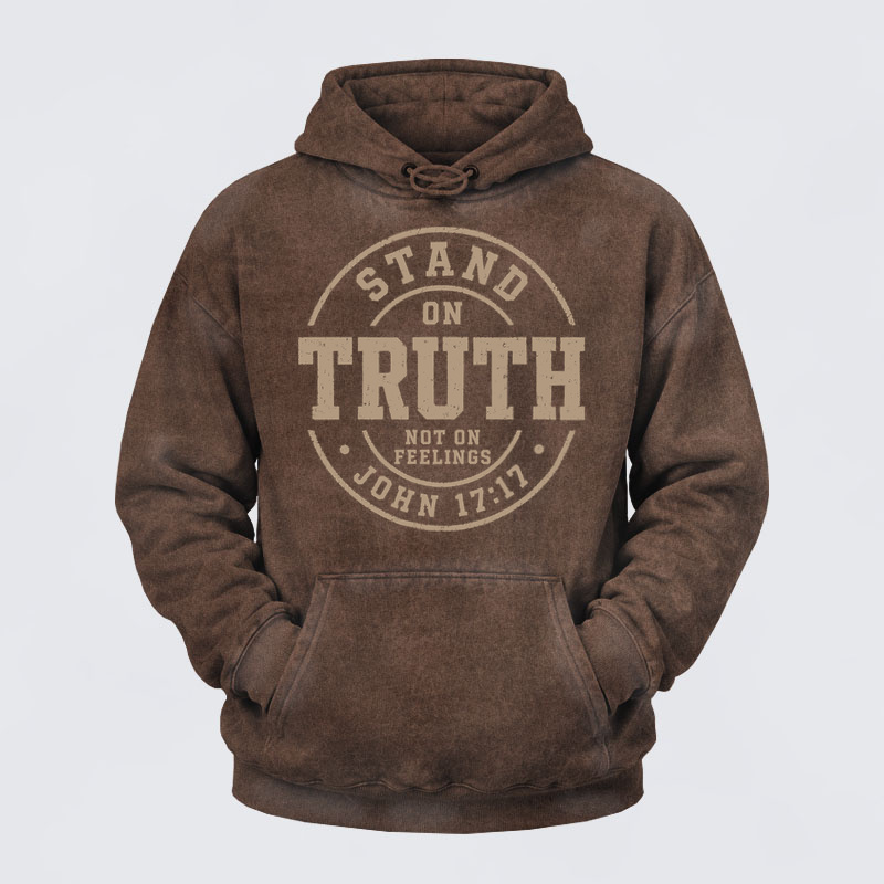 Deus VultWashed Hoodie- Stand On Truth Not On Feelings
