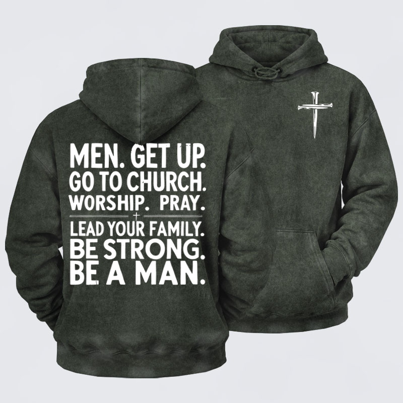 Deus VultWashed Hoodie-  Be A Man