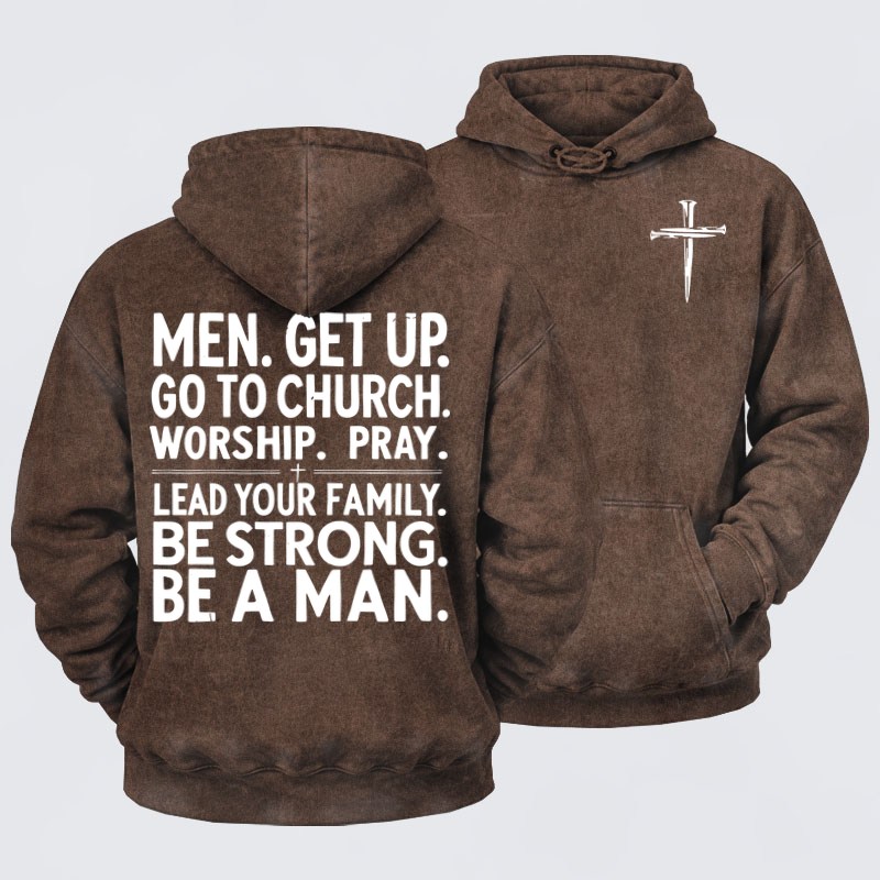 Deus VultWashed Hoodie-  Be A Man
