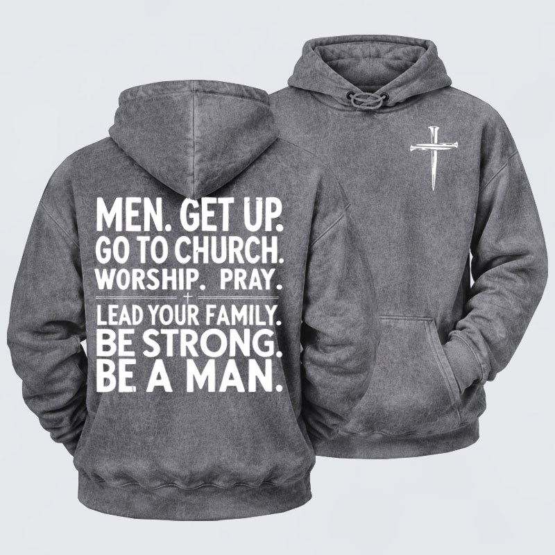 Deus VultWashed Hoodie-  Be A Man