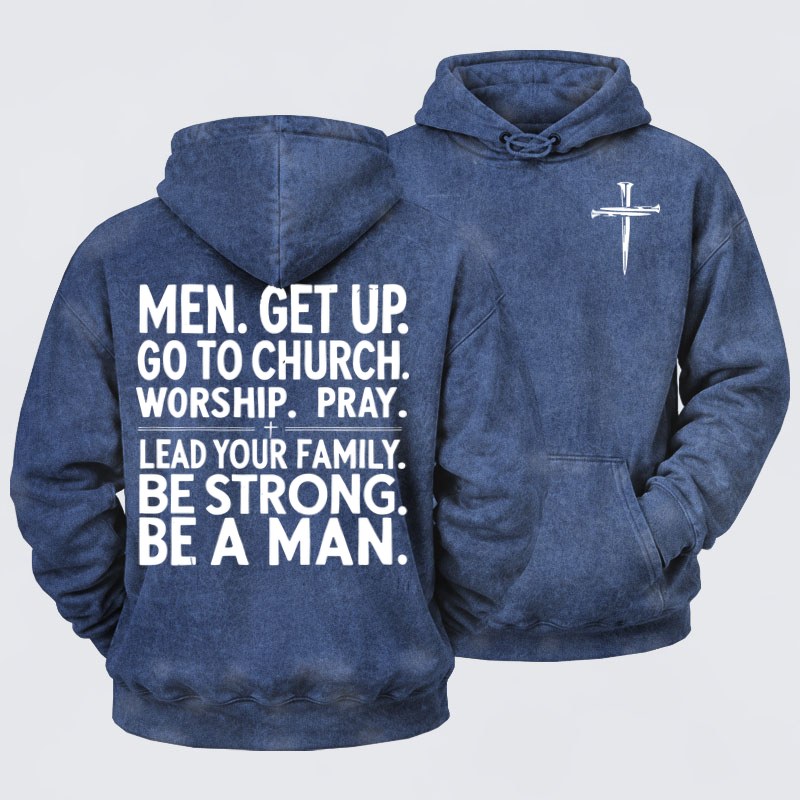 Deus VultWashed Hoodie-  Be A Man