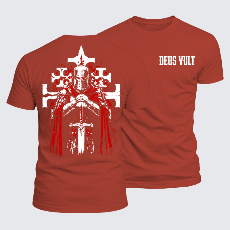Luxe Mercerized Cotton Tee - Deus Vult: God Wills It
