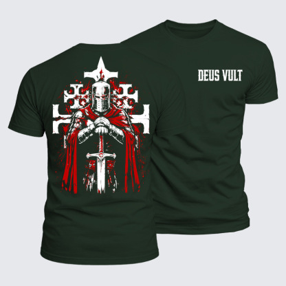 Luxe Mercerized Cotton Tee - Deus Vult: God Wills It