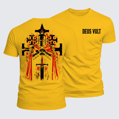 Luxe Mercerized Cotton Tee - Deus Vult: God Wills It