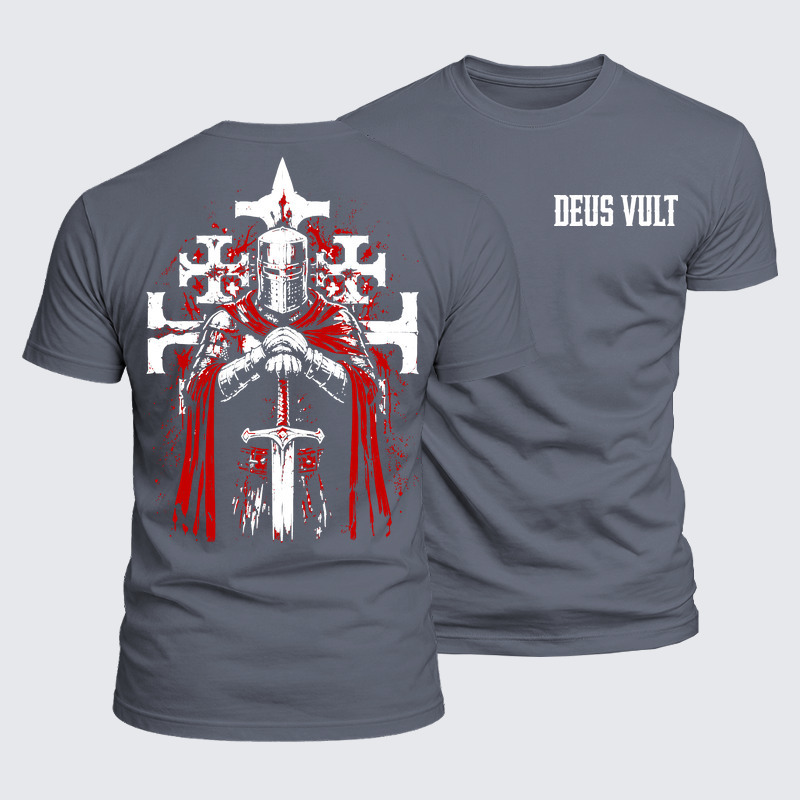 Luxe Mercerized Cotton Tee - Deus Vult: God Wills It