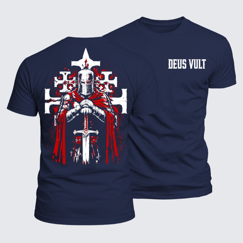 Luxe Mercerized Cotton Tee - Deus Vult: God Wills It