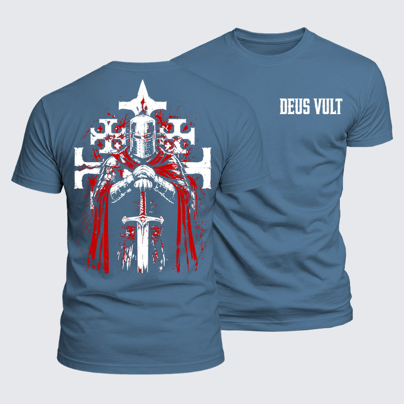 Luxe Mercerized Cotton Tee - Deus Vult: God Wills It