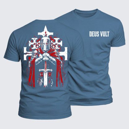 Luxe Mercerized Cotton Tee - Deus Vult: God Wills It