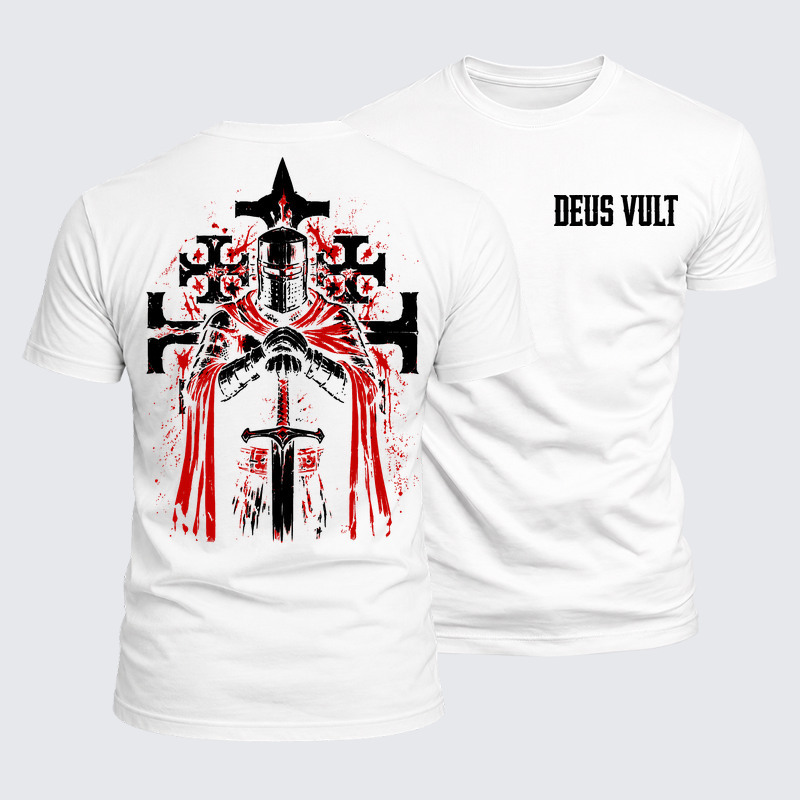Luxe Mercerized Cotton Tee - Deus Vult: God Wills It