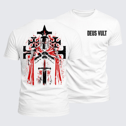 Luxe Mercerized Cotton Tee - Deus Vult: God Wills It