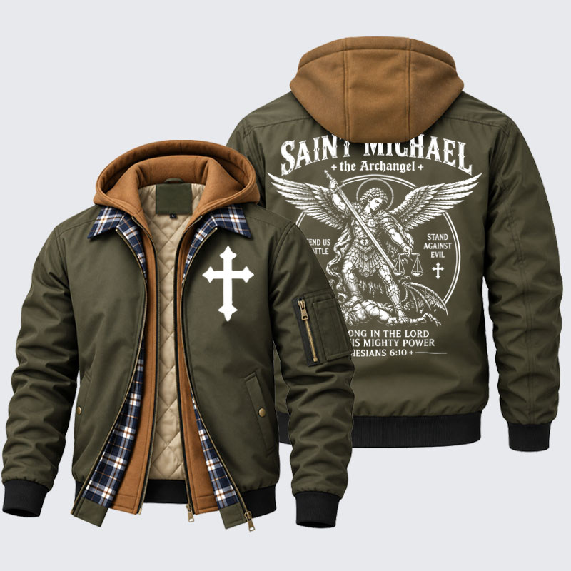 Hooded Bomber Jacket -  Saint Michael The Archangel