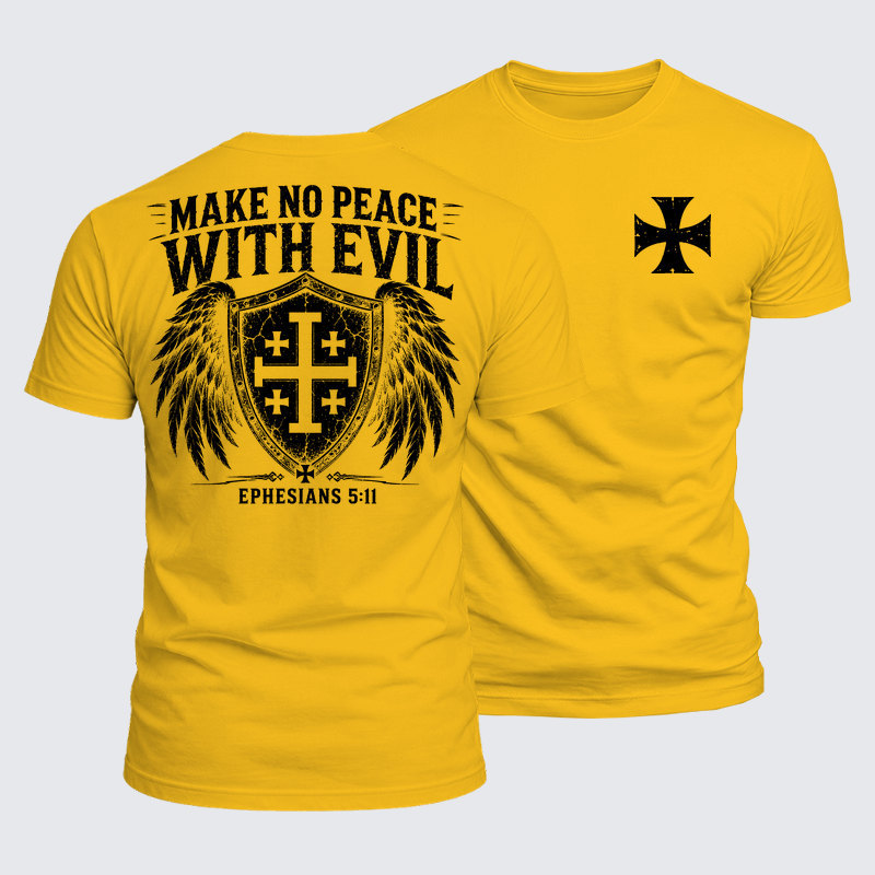 Luxe Mercerized Cotton Tee - Make No Peace with Evil