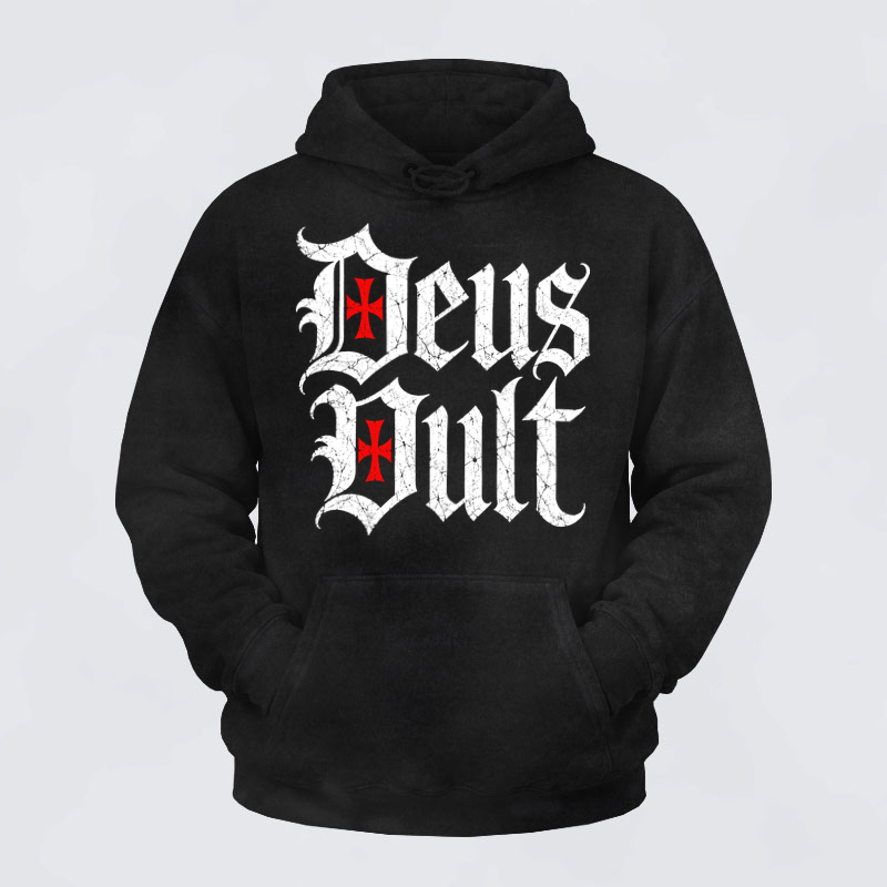 Washed Hoodie- Deus Vult