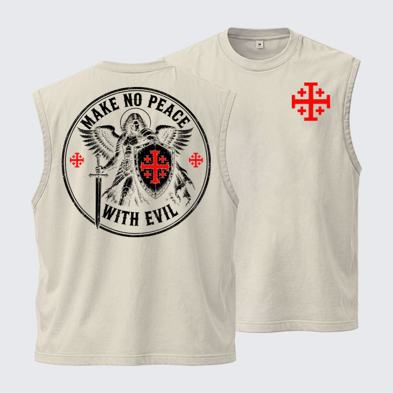 Washed Tanks  - Make No Peace with Evil Knight Templar Jerusalem Cross