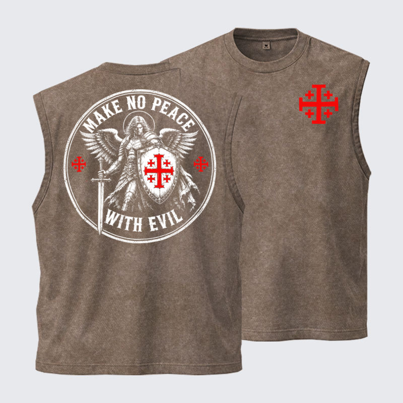 Washed Tanks  - Make No Peace with Evil Knight Templar Jerusalem Cross