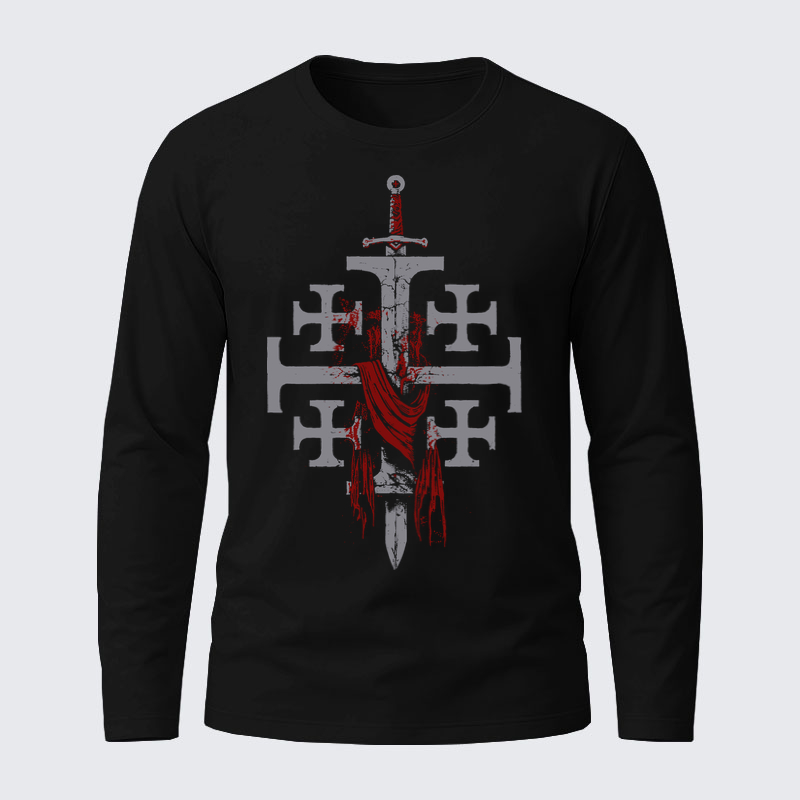Long-sleeved T-Shirts-Deus Vult: God Wills It