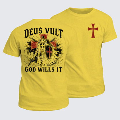 Classic Cotton Tee - Deus Vult