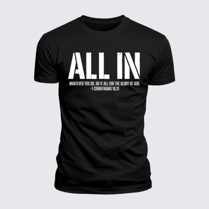 Luxe Mercerized Cotton Tee - All In 1 Corinthians 10:31   