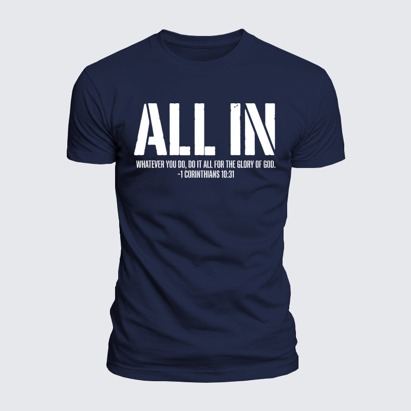 Luxe Mercerized Cotton Tee - All In 1 Corinthians 10:31   