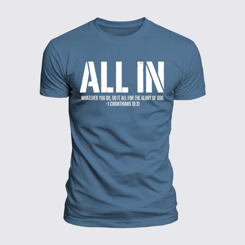 Luxe Mercerized Cotton Tee - All In 1 Corinthians 10:31   