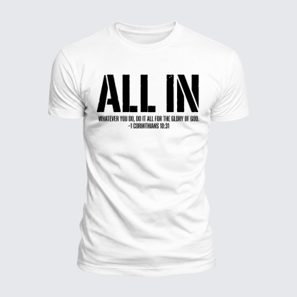 Luxe Mercerized Cotton Tee - All In 1 Corinthians 10:31   