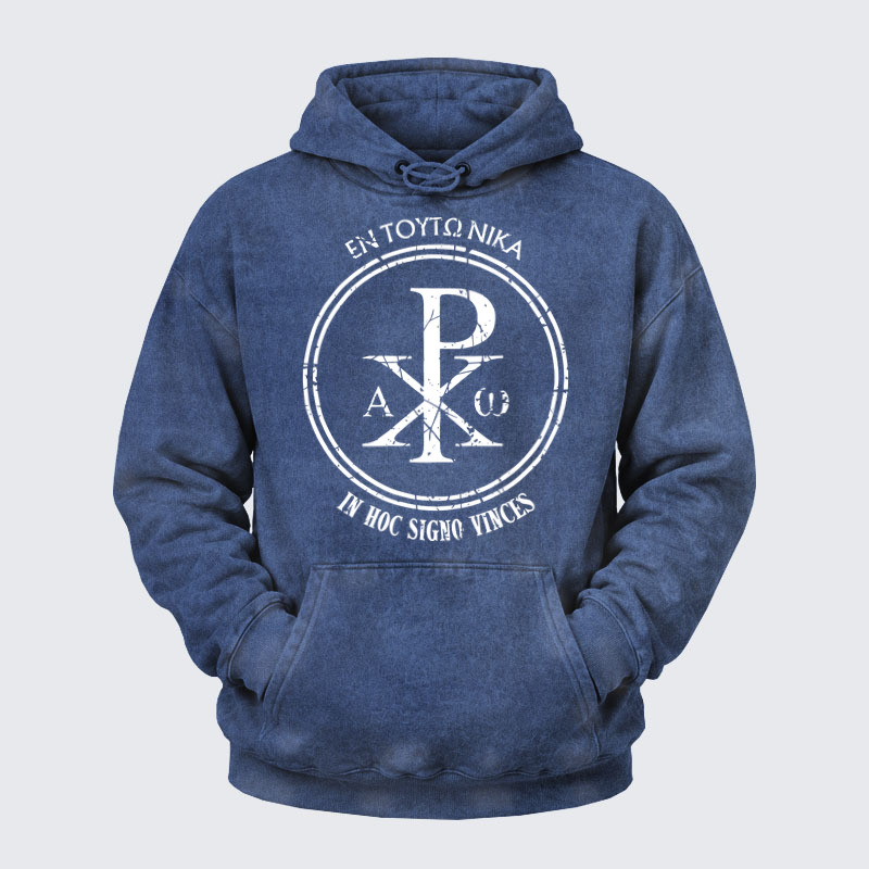 Washed Hoodie- In This Sign Conquer   