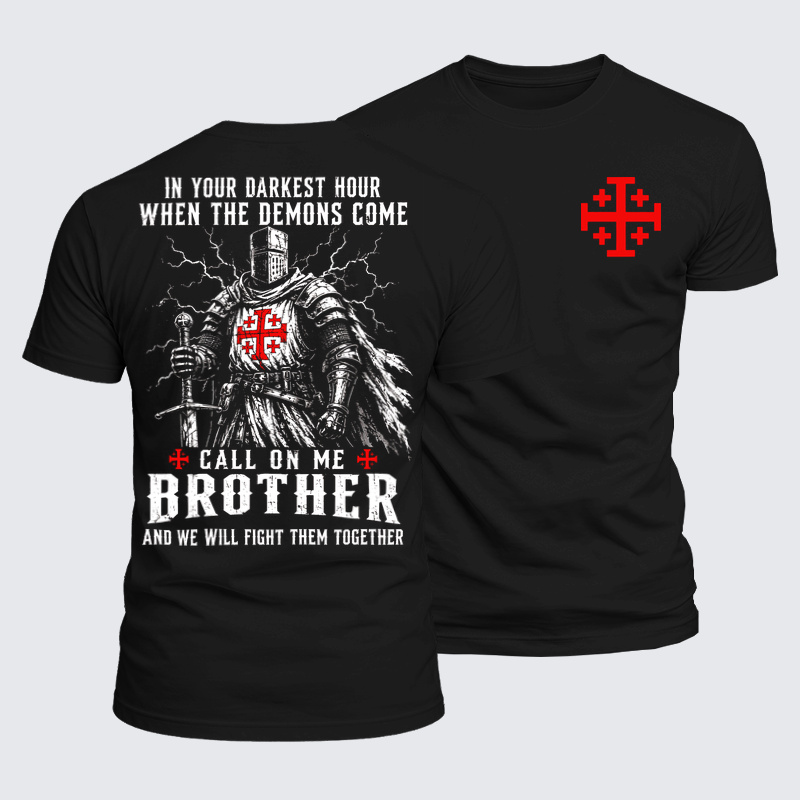 Luxe Mercerized Cotton Tee -Call On Me Brother – Knights of Faith