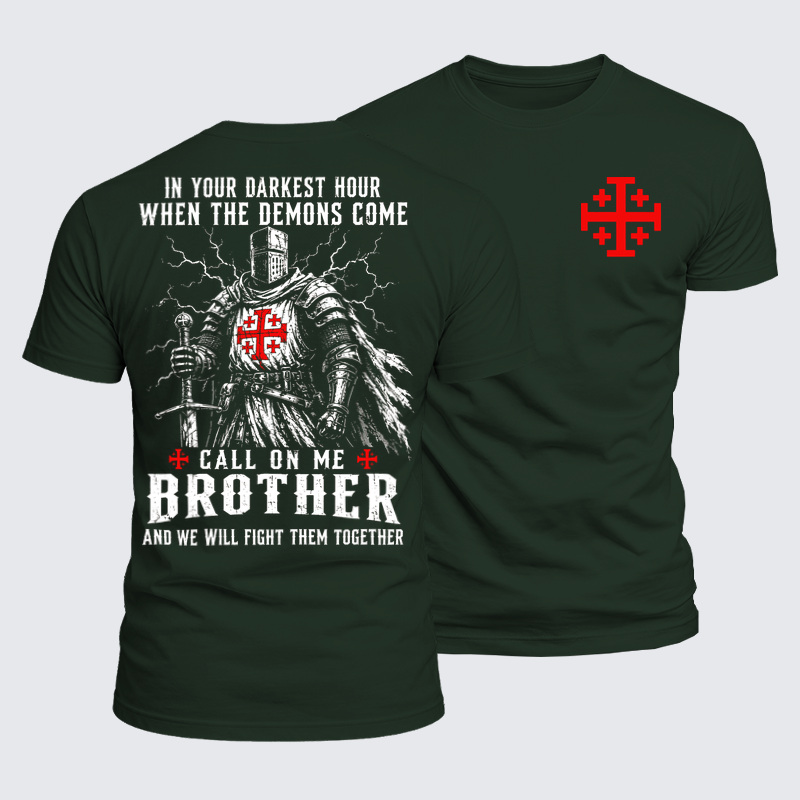 Luxe Mercerized Cotton Tee -Call On Me Brother – Knights of Faith