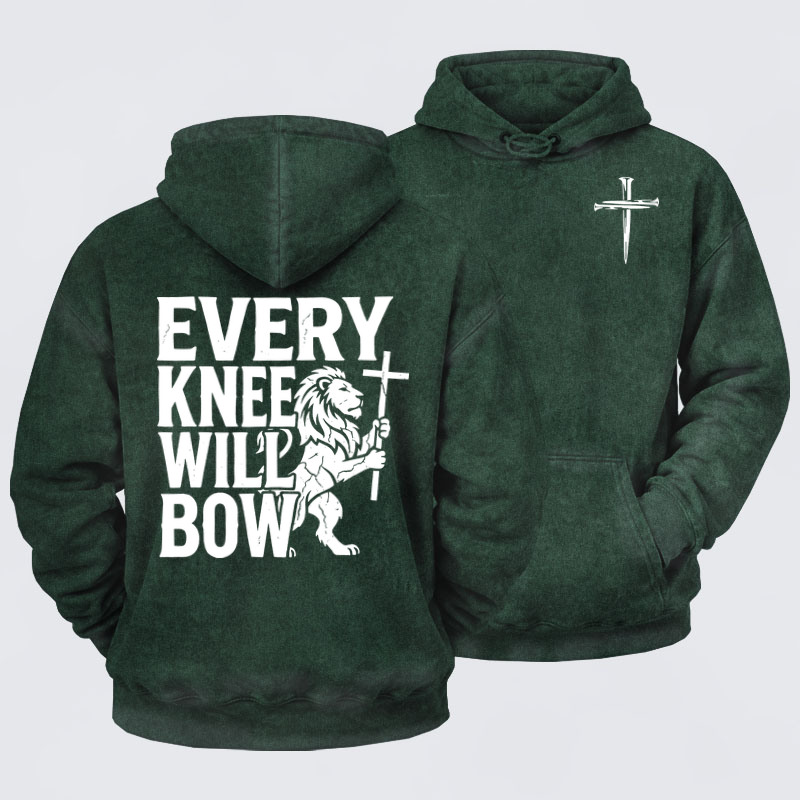 Washed Hoodie-Every Knee Will Bow 