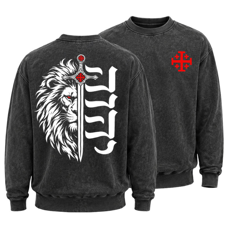 Washed Sweatshirt - I Will Fear No Evil