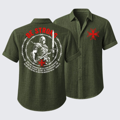 Be Strong And Courageous Joshua 1:9 Short Sleeve Shirt
