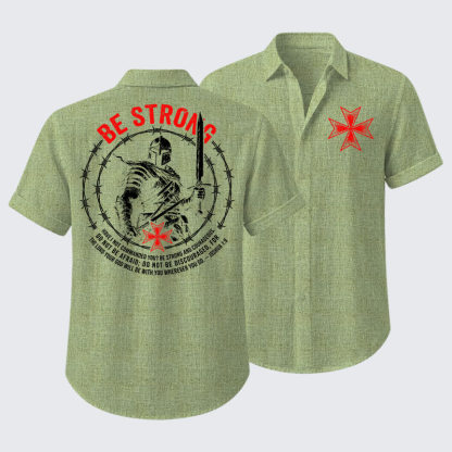 Be Strong And Courageous Joshua 1:9 Short Sleeve Shirt