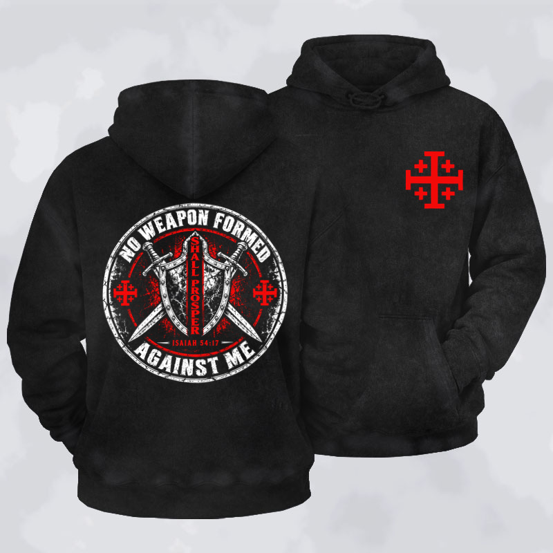 Washed Hoodies-No Weapon Formed Against Me Shall Prosper – Isaiah 54:17