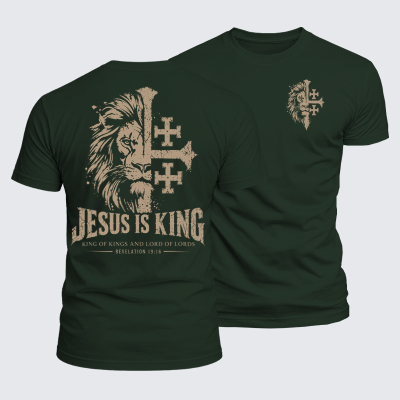 Luxe Mercerized Cotton Tee -Jesus Is King - King Of Kings Lord Of Lords