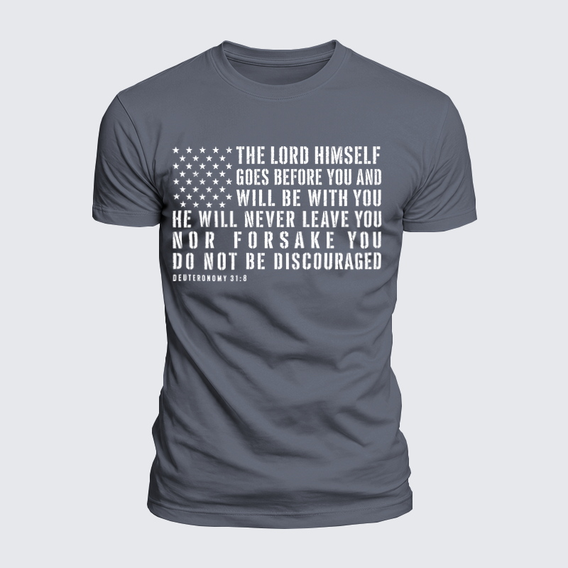 Luxe Mercerized Cotton Tee - The Lord Goes Before You – Deuteronomy 31:8