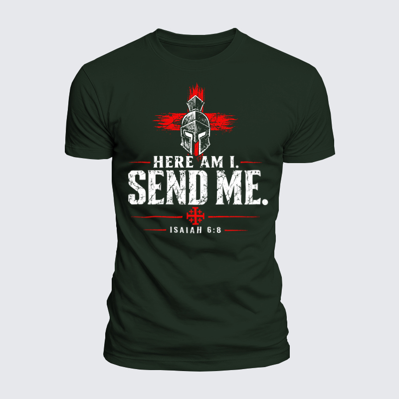 Luxe Mercerized Cotton Tee - Here I Am Send Me