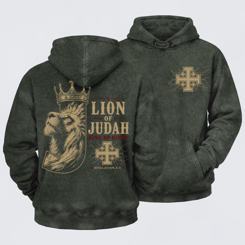 Washed Hoodie -  Lion of Judah
