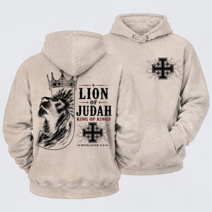 Washed Hoodie -  Lion of Judah