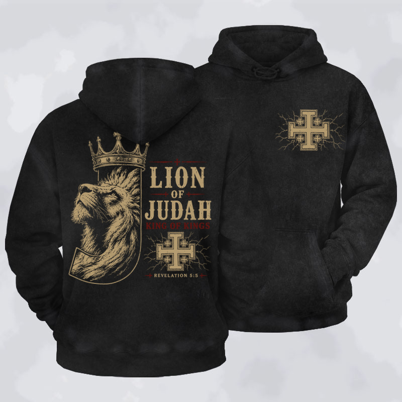 Washed Hoodie -  Lion of Judah