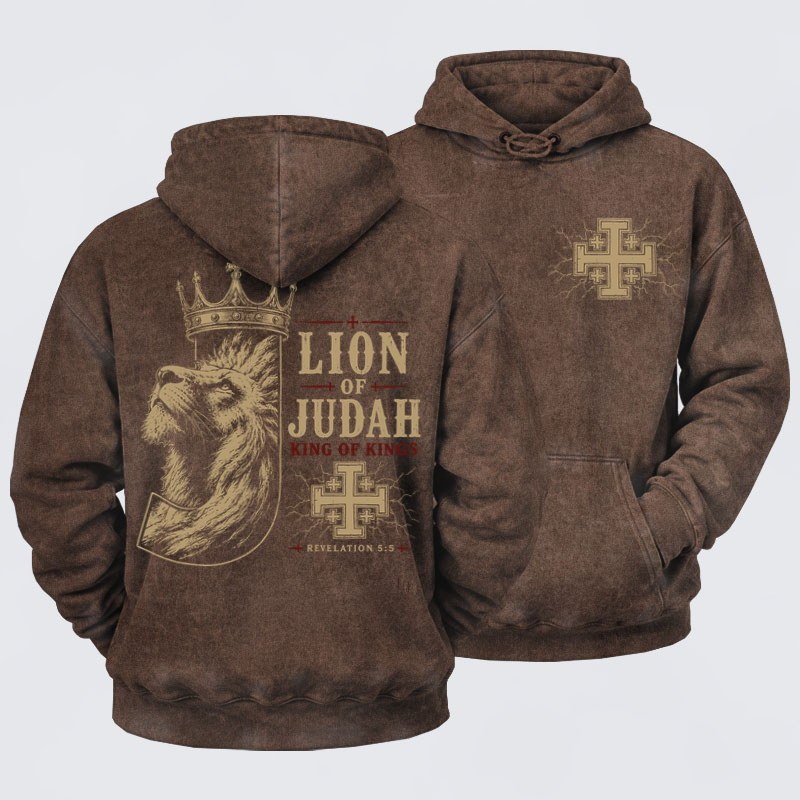 Washed Hoodie -  Lion of Judah