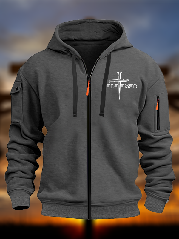 Cross Nails Redeemed Zipper Hoodies