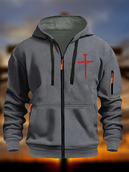 Red Cross  Christian Zipper Hoodies
