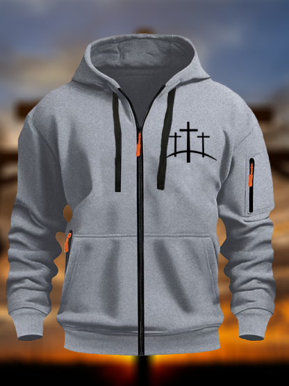 [Copy]Cross Nails Redeemed Zipper Hoodies
