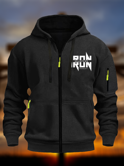 IRON SHARPENS IRON Proverbs 27:17 Christian Zipper Hoodies