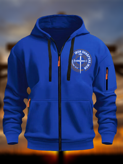 Iron Sharpens Iron - Proverbs 27:17 Christian Zipper Hoodies