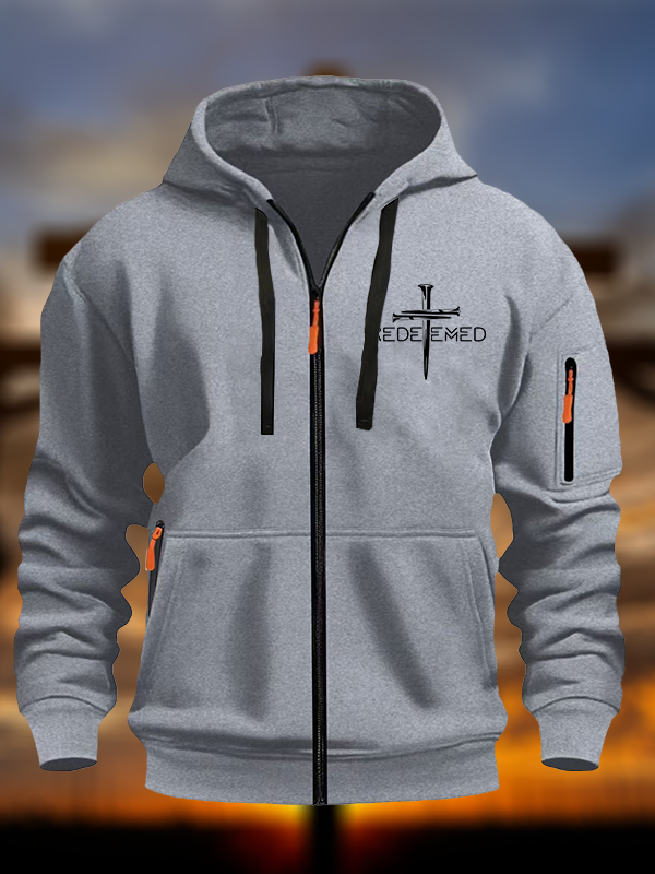 Cross Nails Redeemed Zipper Hoodies