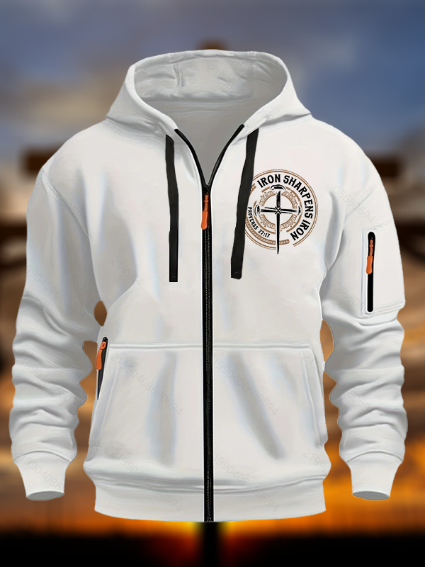 Iron Sharpens Iron - Proverbs 27:17 Christian Zipper Hoodies