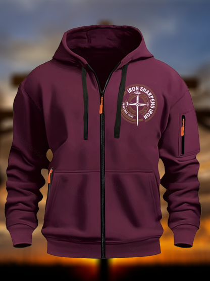 Iron Sharpens Iron - Proverbs 27:17 Christian Zipper Hoodies