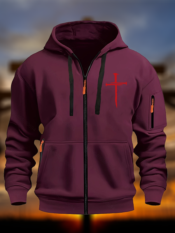 Red Cross  Christian Zipper Hoodies